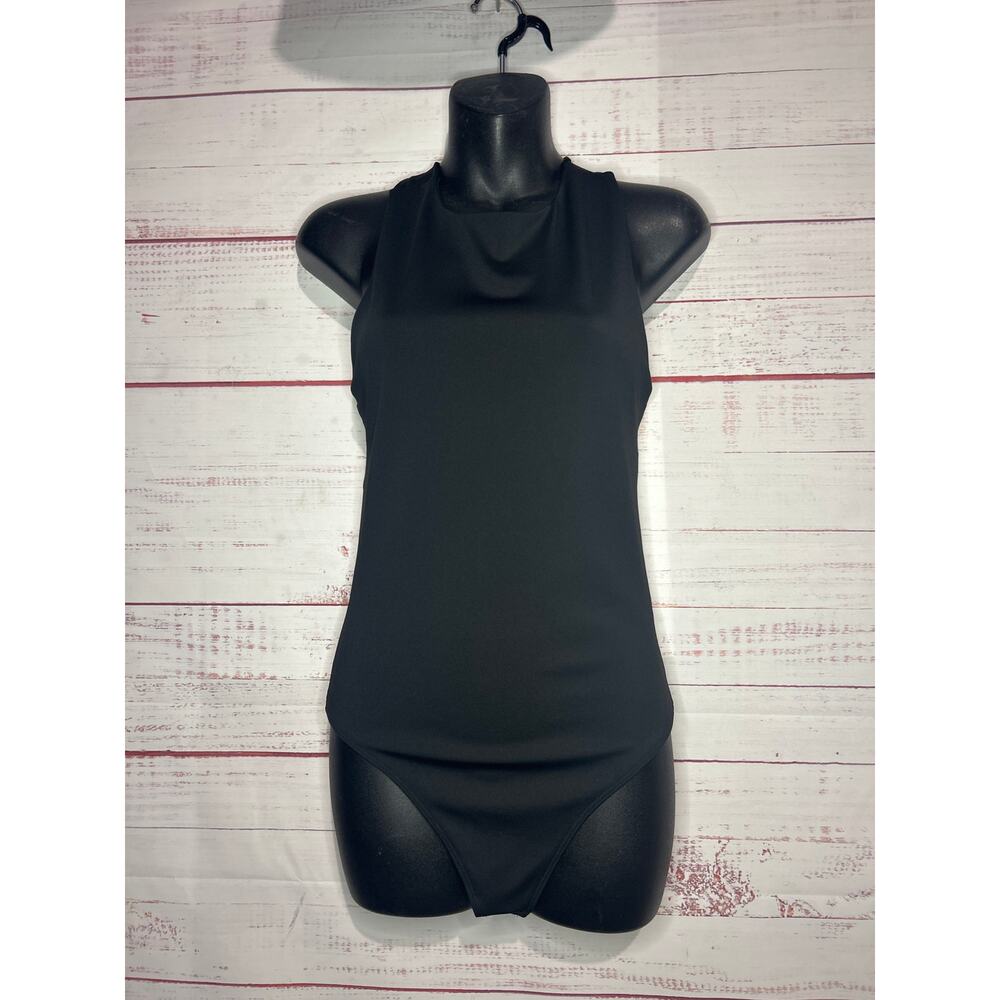 New Express Body Contour High Compression Black Bodysuit Size Small